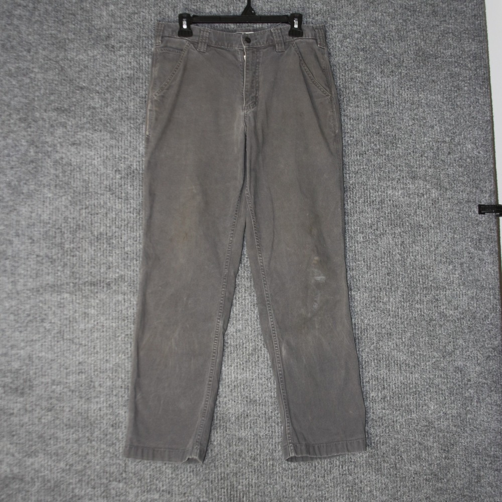 Carhartt Relaxed Fit Carpenter Pants Mens 32x32 Gray BN2291-M Rugged Flex